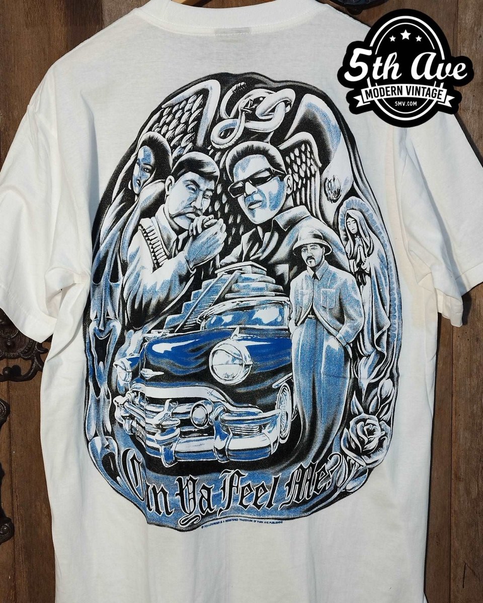 Can ya feel me? - Rollin hard lowrider low rider car culture t shirt - Vintage Band Shirts