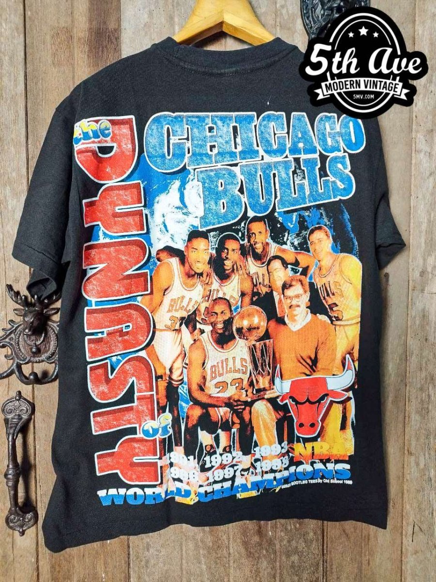 Chicago Bulls Dynasty Champions Tribute t shirt - Vintage Band Shirts