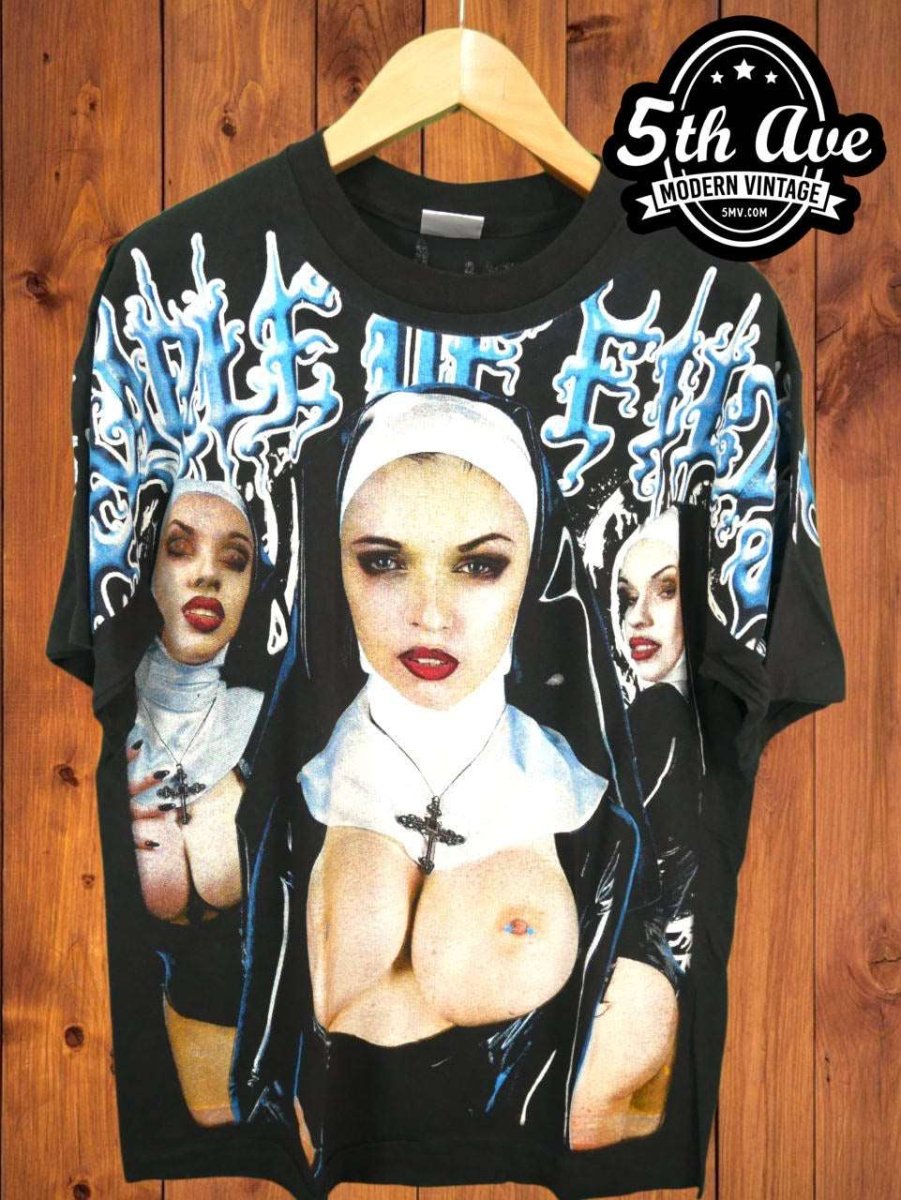 Cradle of Filth Her Ghost in the Fog - AOP all over print New Vintage Band T shirt - Vintage Band Shirts