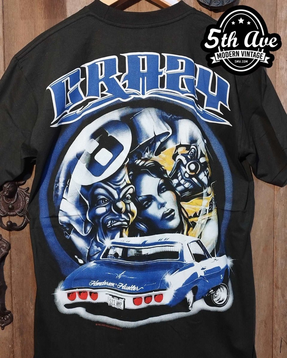 Crazy - Rollin hard lowrider low rider car culture t shirt - Vintage Band Shirts