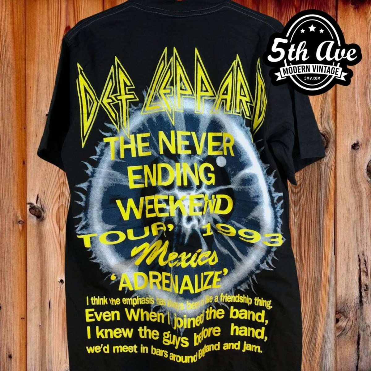 Def Leppard The Never Ending Weekend Tour 1993 - AOP all over print New Vintage Band T shirt - Vintage Band Shirts