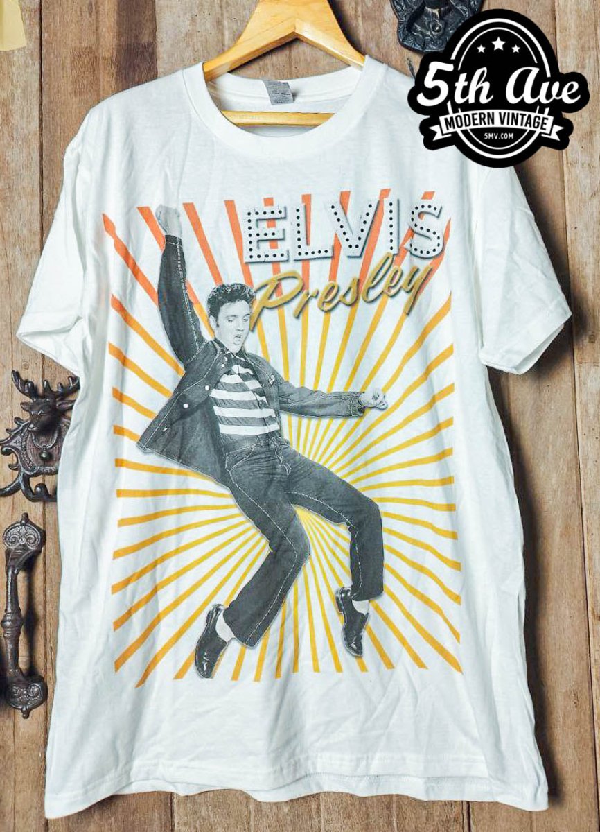 Elvis Presley "King of Rock and Roll" - New Vintage Band T shirt - Vintage Band Shirts