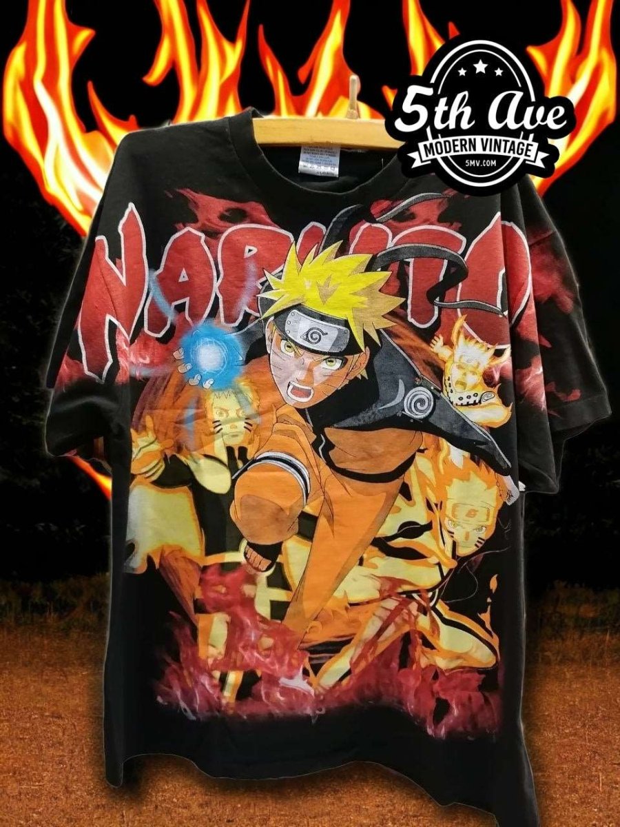 Fiery Ninja: Naruto's Power Unleashed - Vintage Band Shirts