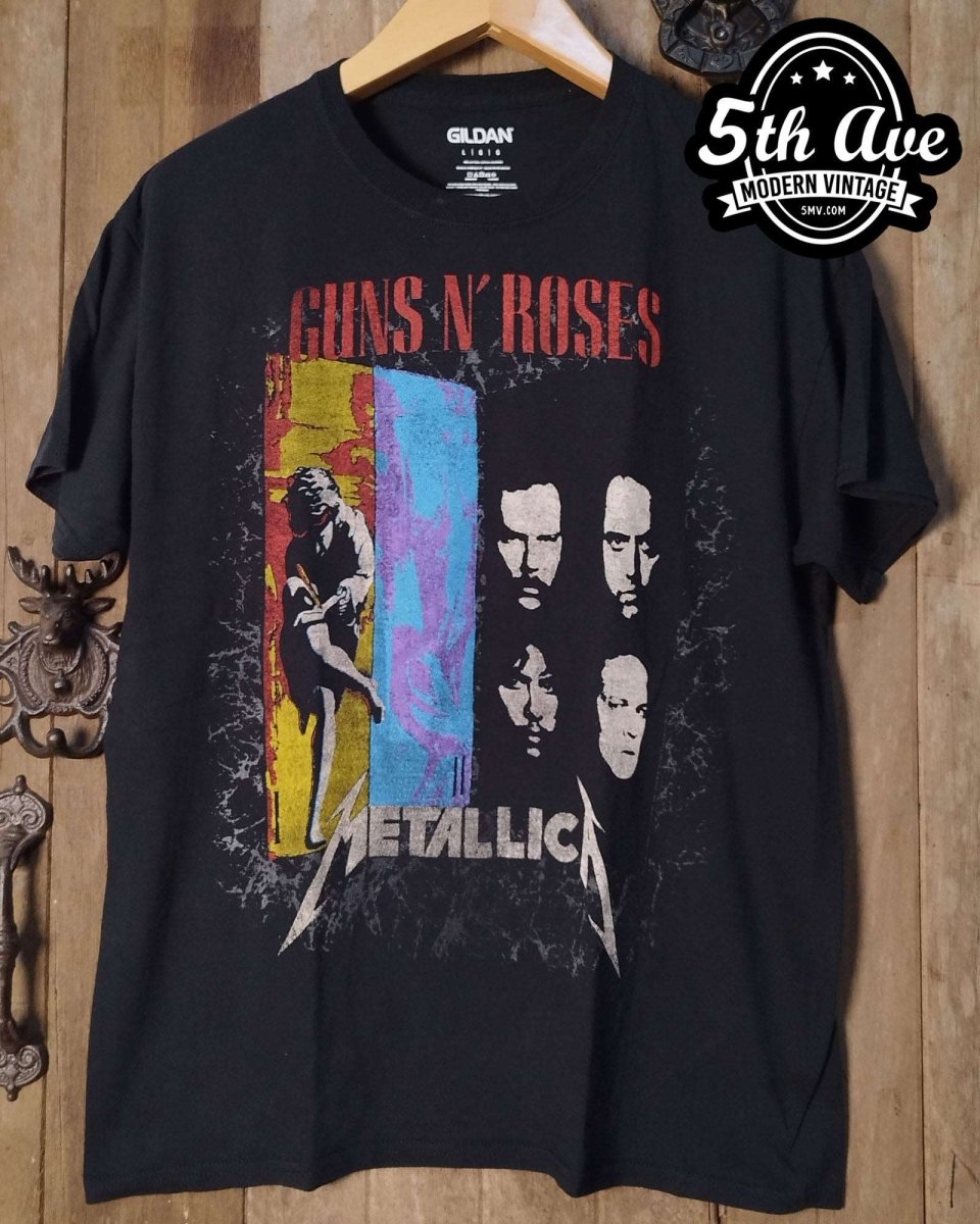 Guns N' Roses Metallica Tour 1992 - New Vintage Band T shirt - Vintage Band Shirts