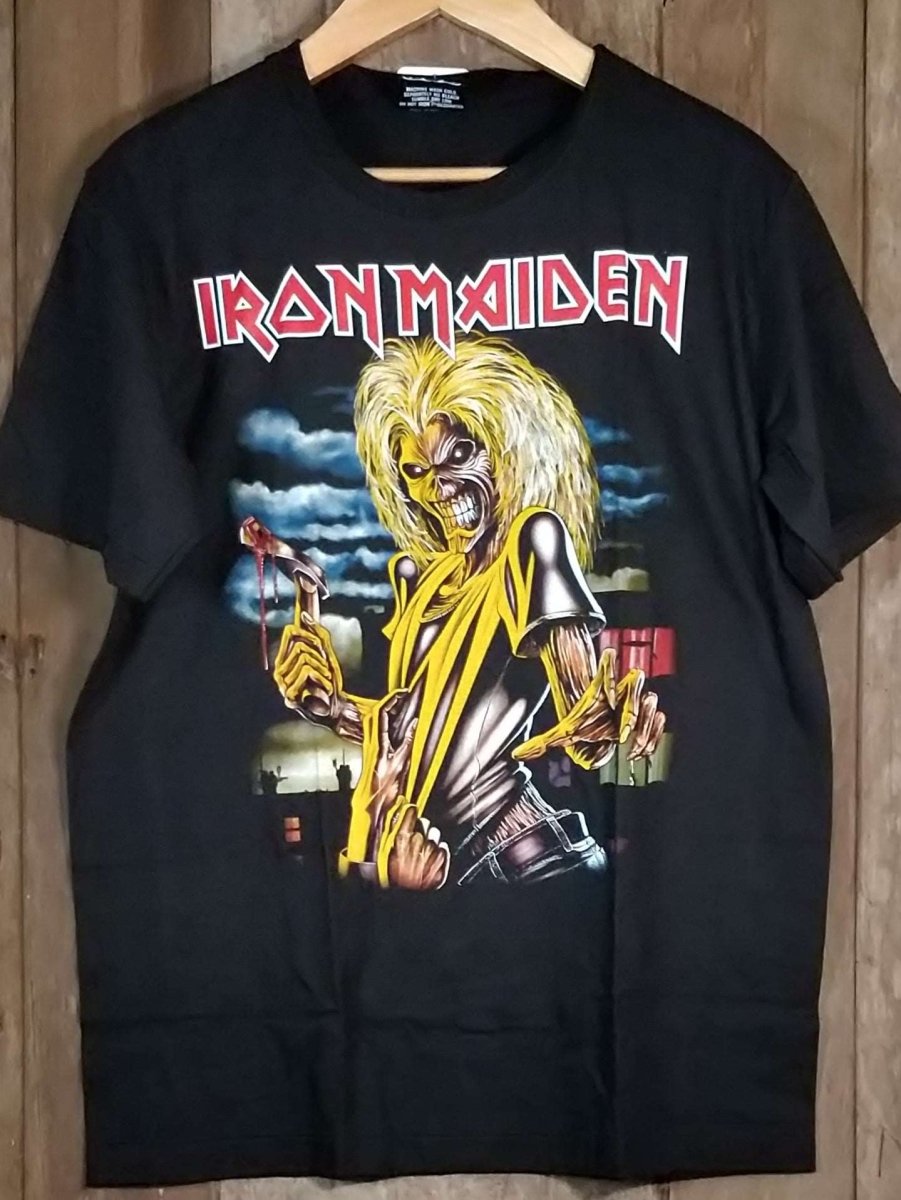 Iron Maiden Killers Men's Large Short Sleeve 100% Cotton New Vintage Band T Shirt - Vintage Band Shirts