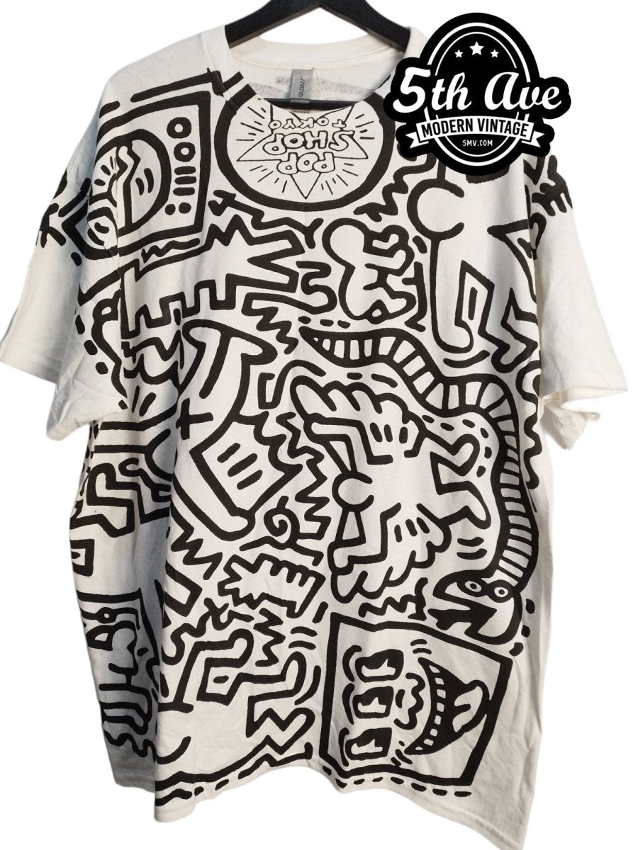 Keith Haring OVP All Over Print T Shirt - Vintage Band Shirts