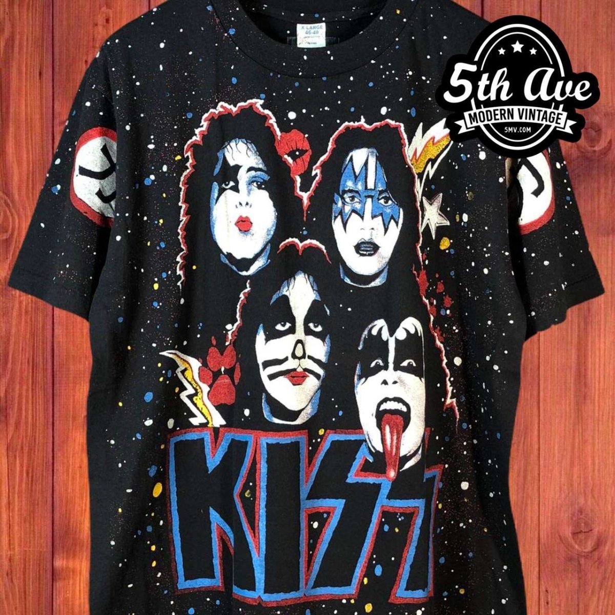 Kiss KIϟϟ - AOP all over print New Vintage Band T shirt - Vintage 