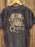 Legendary Crest Unleashed: Queen's Regal Emblem Black Cotton t shirt - Vintage Band Shirts