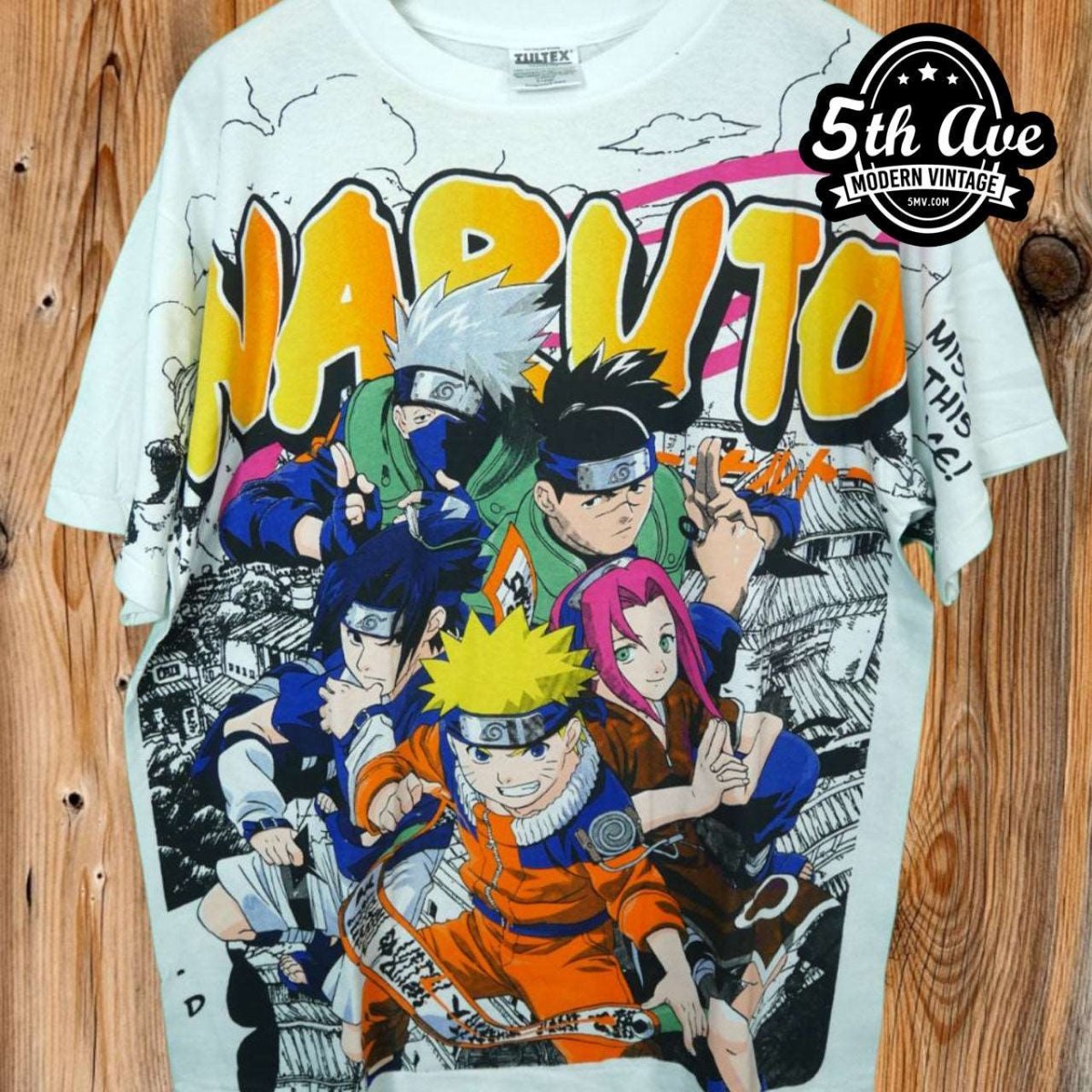 Naruto Shippuden - AOP all over print New Vintage Anime T shirt - Vintage Band Shirts