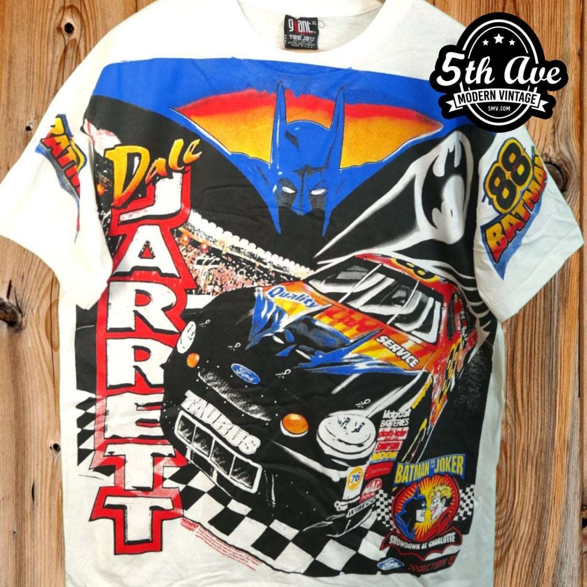 Nascar Dale Jarrett Batman Ford Taurus - AOP all over print New Vintage T shirt - Vintage Band Shirts