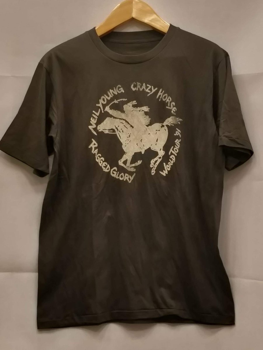 Neil Young Crazy Horse 'Ragged Glory World Tour '91' T-Shirt: Unleash the Raw Power of Rock 'n' Roll - Vintage Band Shirts