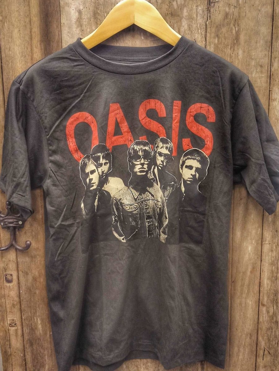 Oasis Band Portrait Tee: A Hand-Silkscreened Tribute to Britpop Legends - Vintage Band Shirts