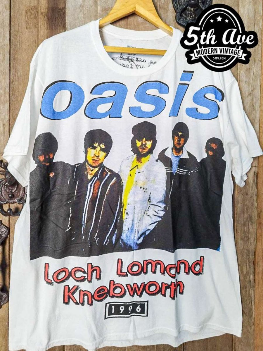 Oasis Loch Lomond and Knebworth - New Vintage Band T shirt