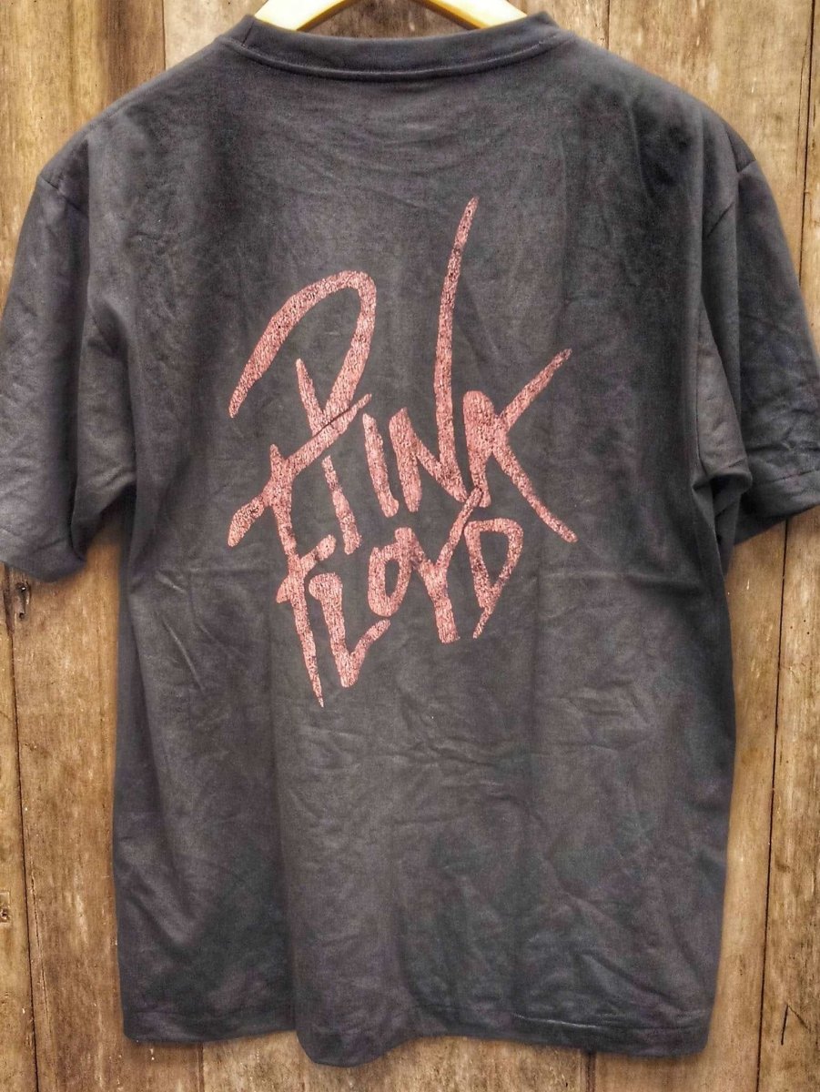 Pink Floyd Wall and Derby Figure Tee: A Distressed Vintage Tribute with Artistic Flair - Vintage Band Shirts