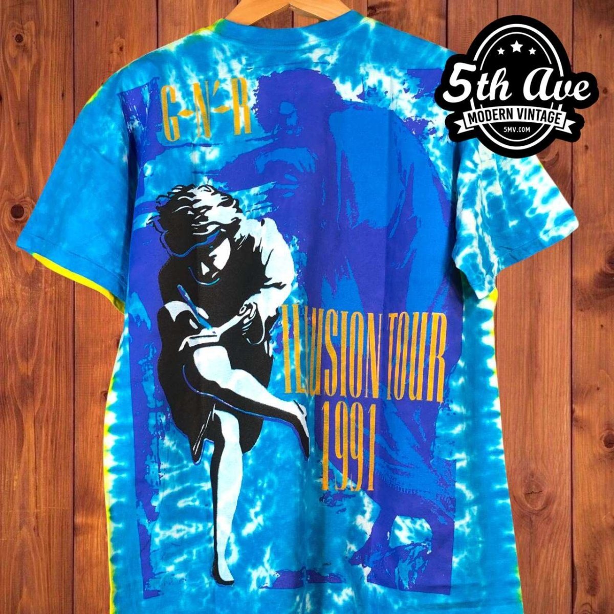 Psychedelic Illusions: Guns N' Roses Use Your Illusion '92-'93 Tie-Dye OVP Shirt - Vintage Band Shirts