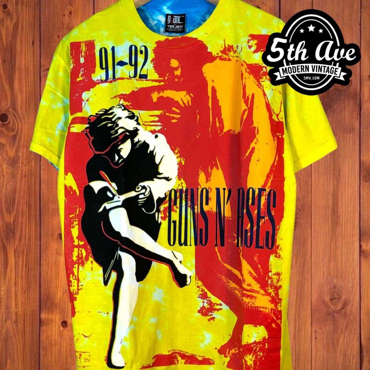 Psychedelic Illusions: Guns N' Roses Use Your Illusion '92-'93 Tie-Dye OVP Shirt - Vintage Band Shirts