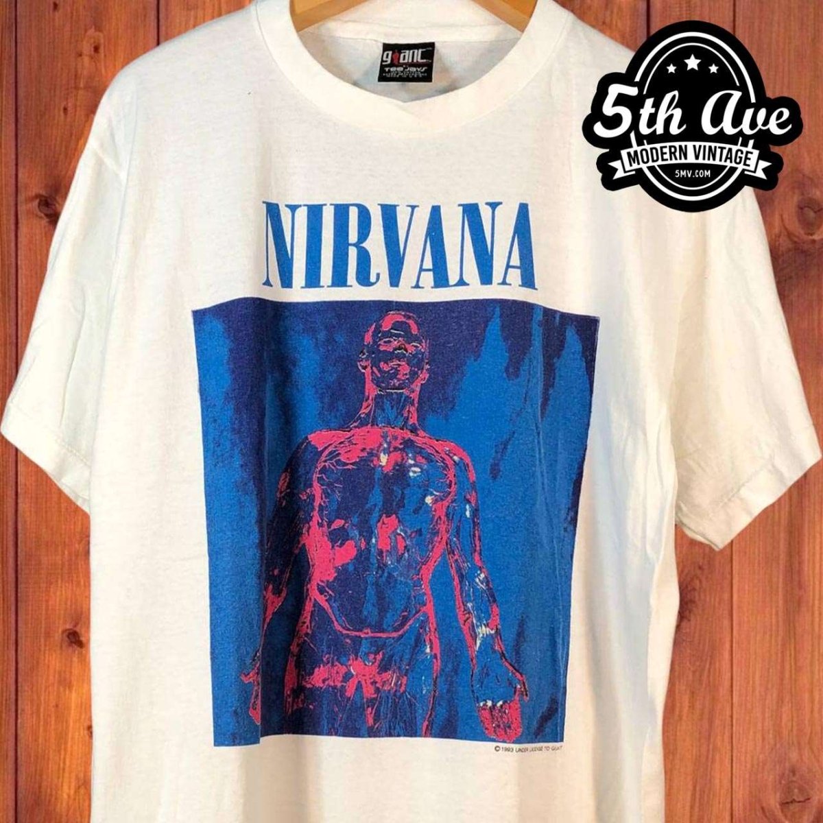 Pure Sliver: Nirvana White Single Stitch t shirt - Vintage Band Shirts