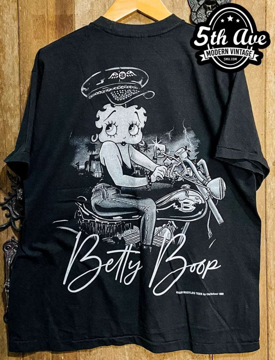 Rev Up the Fun: Betty Boop's Chopper Adventures! - Vintage Band Shirts