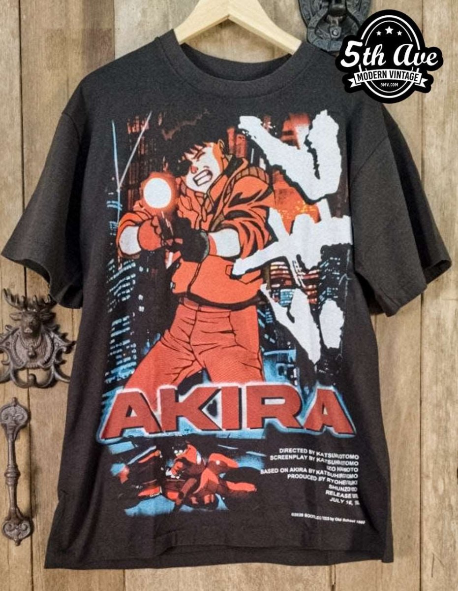 Ride to Chaos: The Akira All-Over Print Single Stitch Black Crew Neck t shirt - Vintage Band Shirts