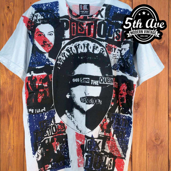 Sex Pistols God Save the Queen - AOP all over print New Vintage Band T shirt  - Vintage Band Shirts