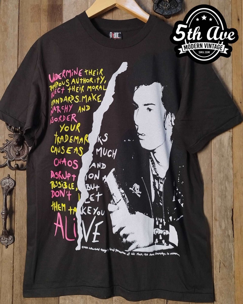 Sid Vicious Sex Pistols - AOP all over print New Vintage Band T shirt - Vintage Band Shirts