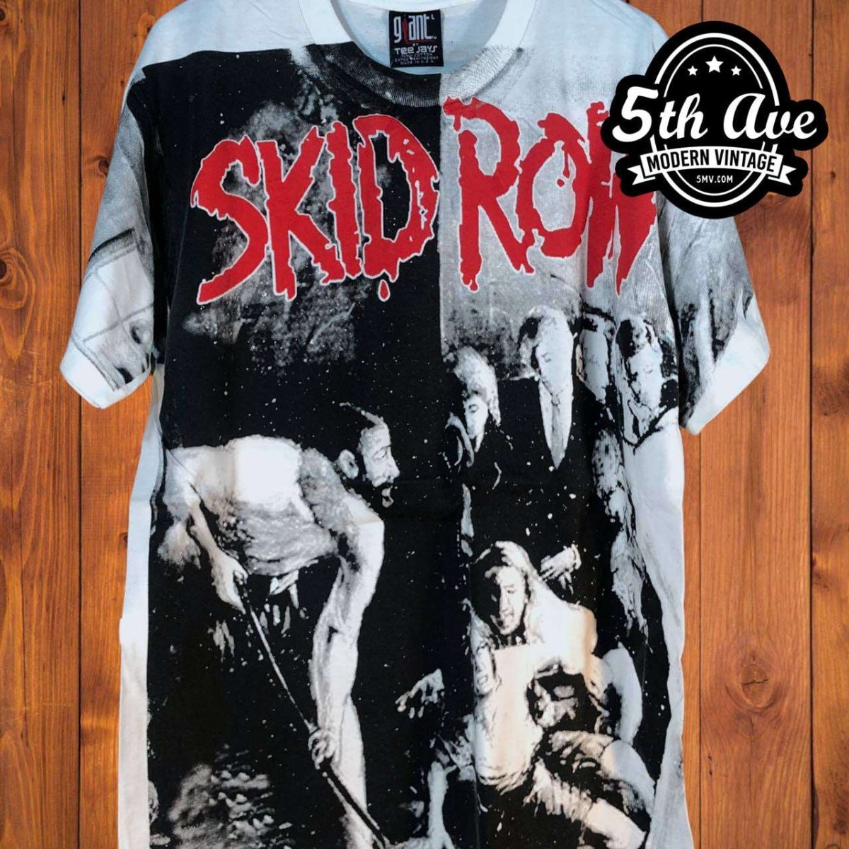 Skid Row - AOP all over print New Vintage Band T shirt - Vintage