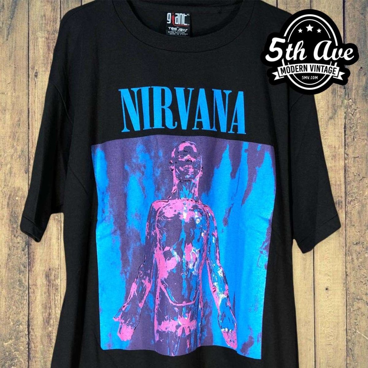 Sliver: Nirvana Black Short Sleeve t shirt - Vintage Band Shirts
