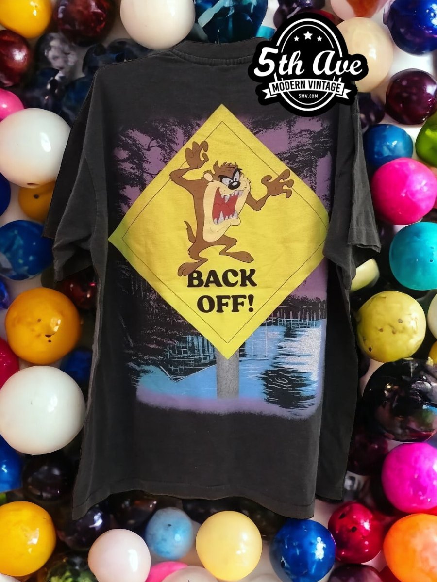 "Taz Mania Devil" Back Off single stitch T Shirt - Vintage Band Shirts