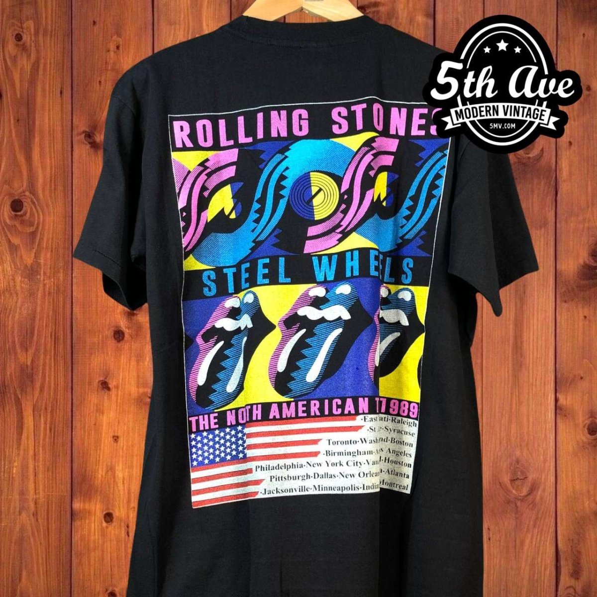 The Rolling Stones Steel Wheels Tour 1989 - New Vintage Band T shirt - Vintage Band Shirts