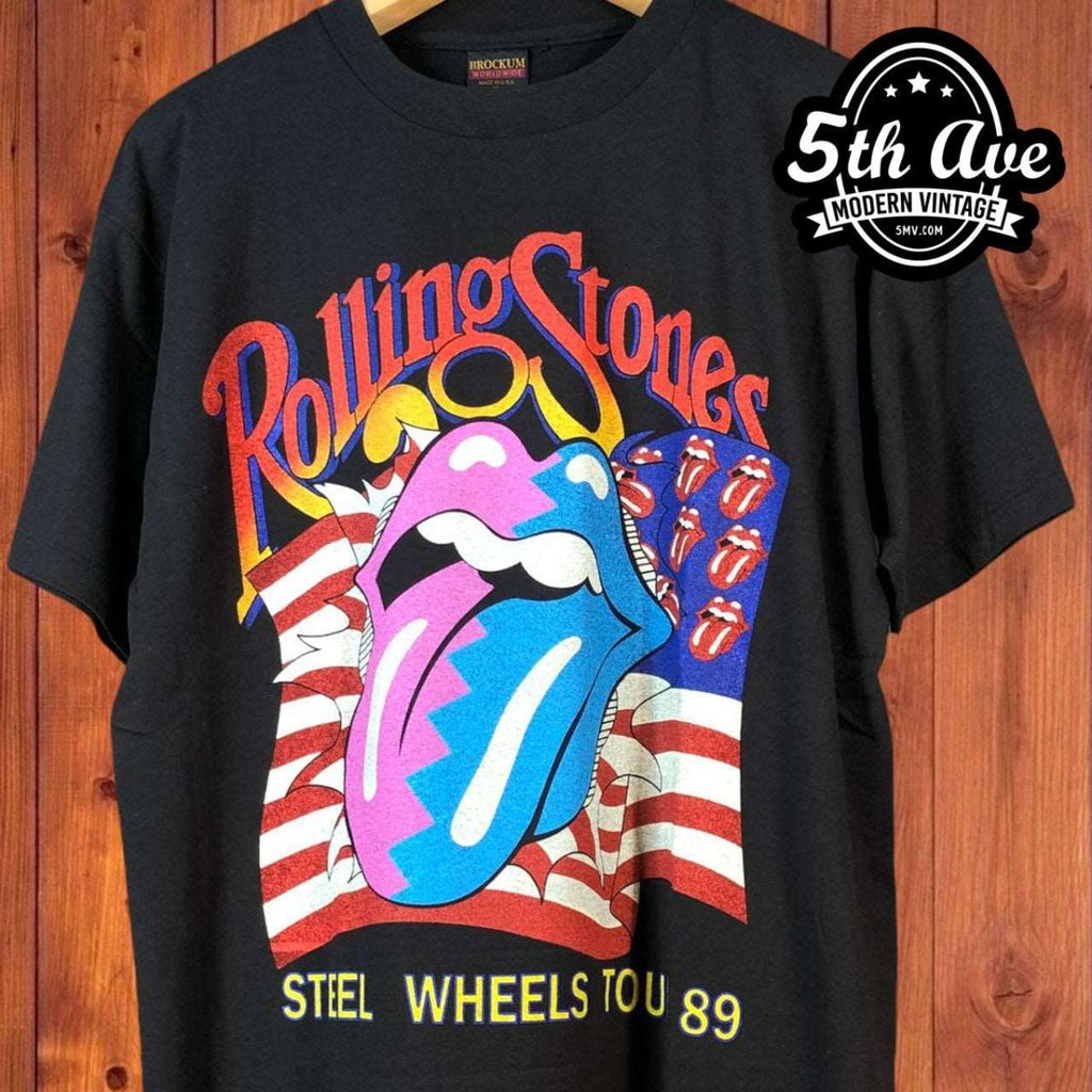 The Rolling Stones Steel Wheels Tour 1989 - New Vintage Band T 