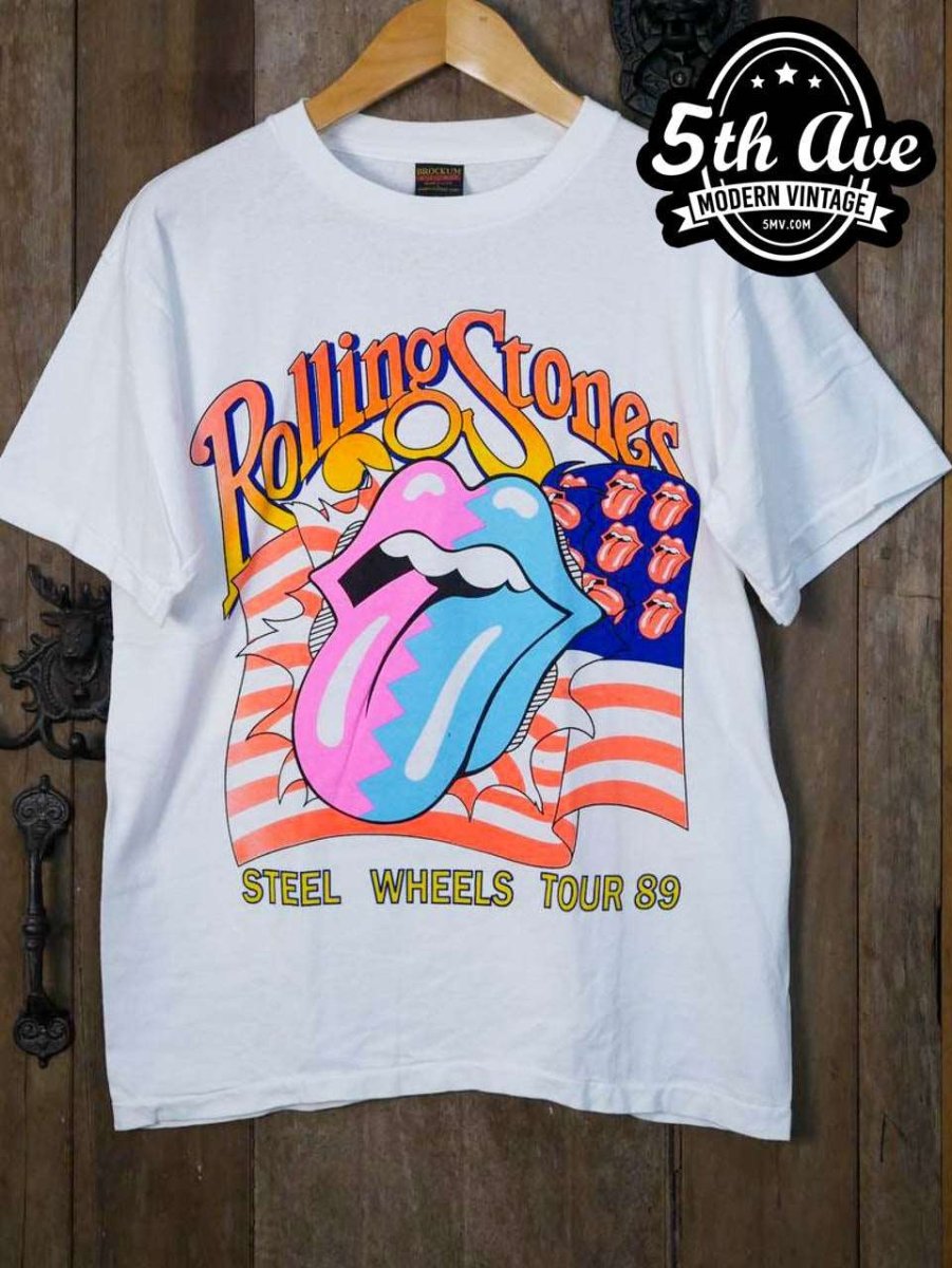 The Rolling Stones Steel Wheels Tour 1989 - New Vintage Band T 