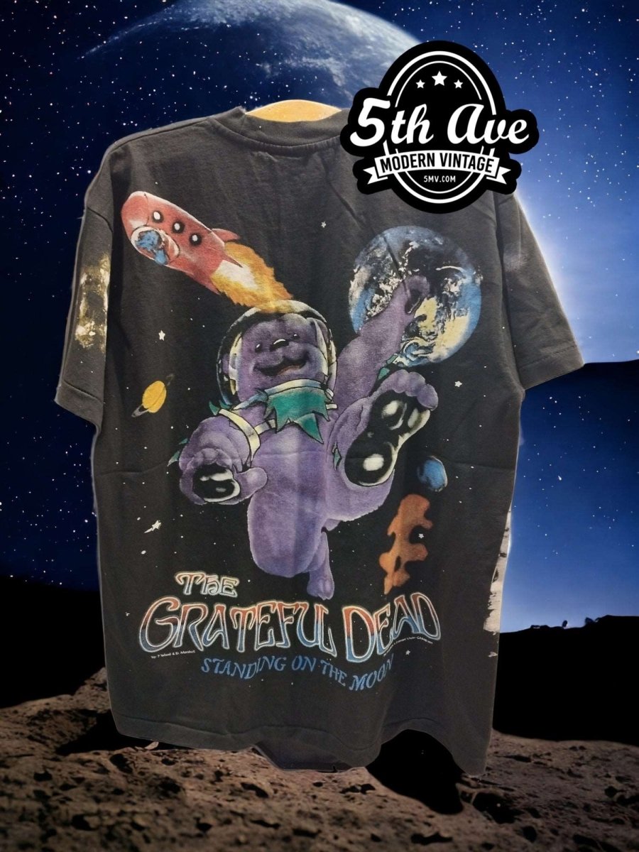 Vintage Grateful Dead Liquid Blue Teddy Bear in Space t shirt - Vintage Band Shirts