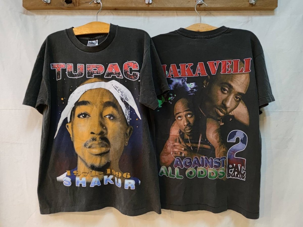 Vintage Tupac Shakur Distressed Tee: Against All Odds - Vintage Band Shirts
